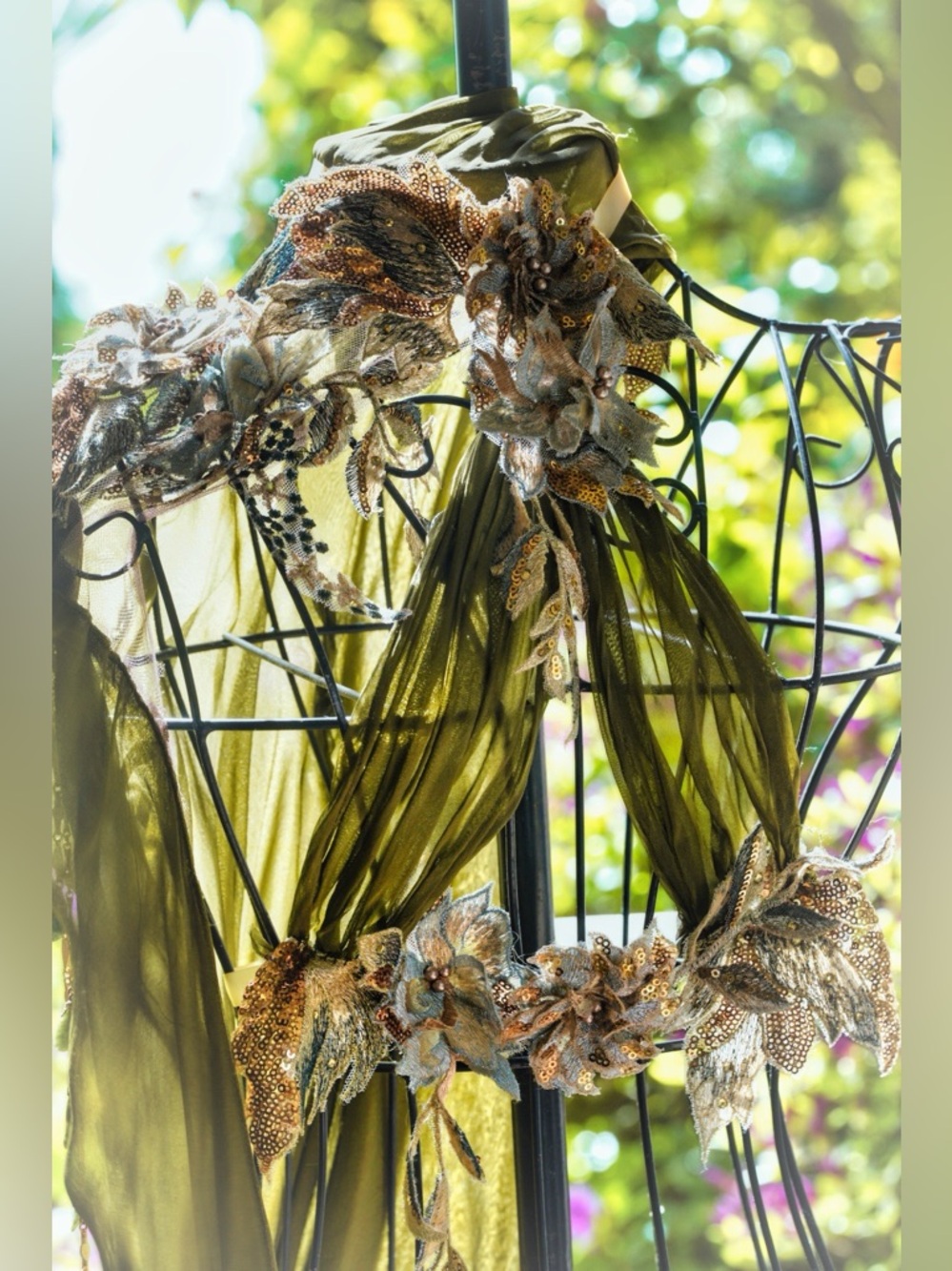 Haus of Zavier Green Goddess Avant Garde Maxi Dress (Limited Edition) - Picture 3 of 5